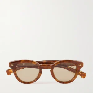 Clemens Round-Frame Tortoiseshell Acetate Sunglasses