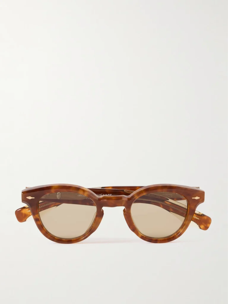Clemens Round-Frame Tortoiseshell Acetate Sunglasses